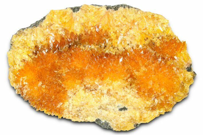 Intense Orange Calcite Crystal Cluster - Poland #374677